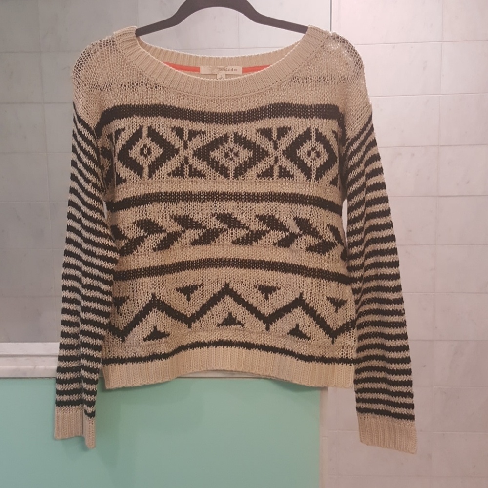 Tribal Pattern and Striped Sweater